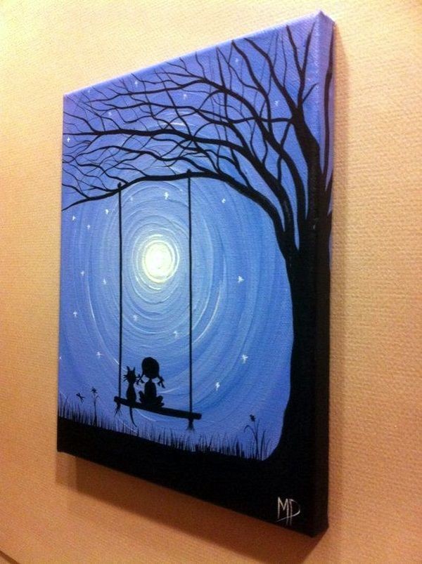 50+Pretty DIY Canvas Painting Ideas for Your Home - Page 16 of 28