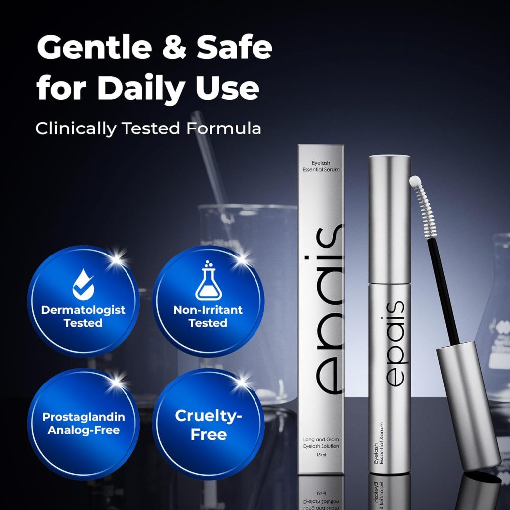 EPAIS Eyelash Growth Serum & Lash Conditioner, 7 Peptide & Biotin Formula for Longer & Fuller Looking Lashes and Brows, Prostaglandin-Free, Jumbo 30ml (6+ Month Supply), Korean Lash Serum