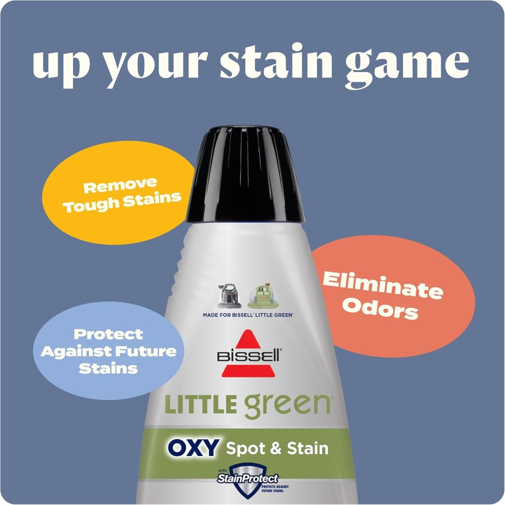 BISSELL Little Green Mini Portable Carpet Cleaner, 4075 | HydroRinse self-cleaning tool; 4-in. tough stain tool; upholstery & car detailing; Tea Green color