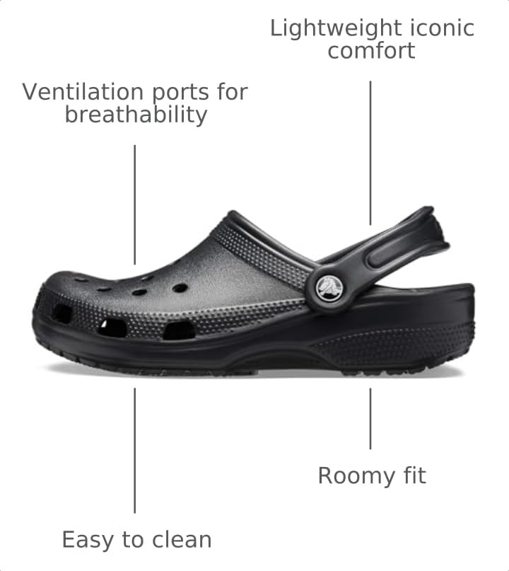 Crocs Unisex-Adult Classic Clog, Clogs for Women and Men