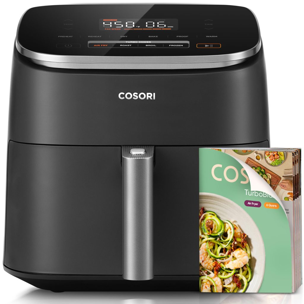 Cosori Rice Cooker 10 Cup, Ceramic Coating Inner Pot, Fuzzy Logic, 18-in-1 | 24H Keep Warm & Delay Timer, Stainless Steel Steamer Basket, Non-stick Ceramic Coating, Sauté, Slow Cook, Black