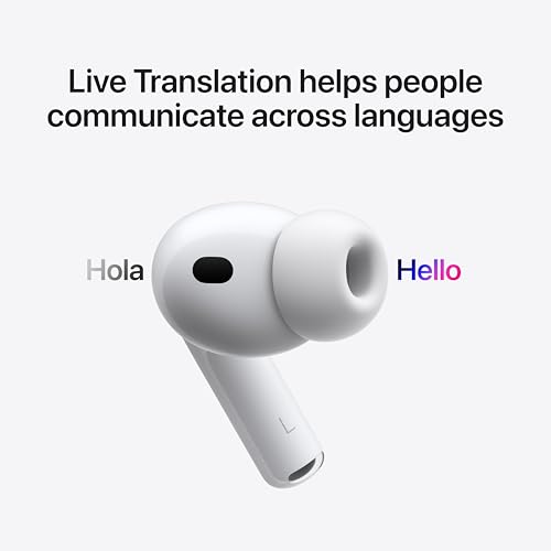 Apple AirPods Pro 3 Wireless Earbuds with Active Noise Cancellation | Live Translation, Heart Rate Sensing, Hearing Aid Feature, Bluetooth Headphones, Spatial Audio, USB-C Charging - photo 5