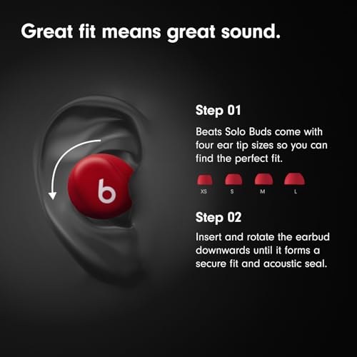 Beats Solo Buds - Wireless Bluetooth Earbuds | 18 Hours of Battery Life | Apple & Android Compatibility | Built-in Microphone - Matte Black - photo 2