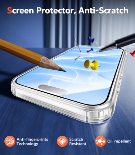 FNTCASE Magnetic for iPhone 18 Pro Case / 17 Pro Case, Clear | Fit for Magsafe, with Screen Protector, Military Grade Drop Protection Cover, Slim Phone Cases, Shockproof Bumper - photo 6