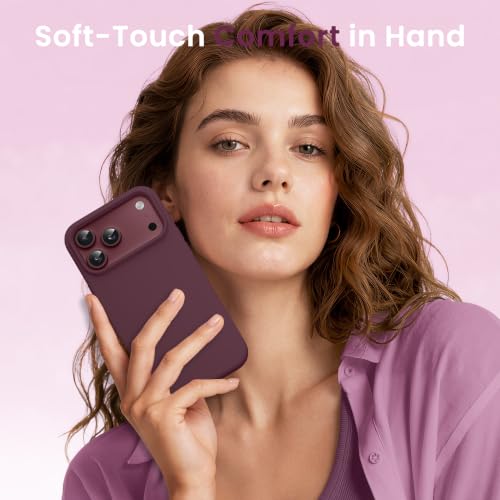 GONEZ for iPhone 18 Pro-Max Case/17 Pro-Max Case, Compatible with MagSafe | Burgundy, Screen Protector, Full Camera Protection, Premium Silicone Cover Shockproof Drop Protection Slim Phone Case - photo 6