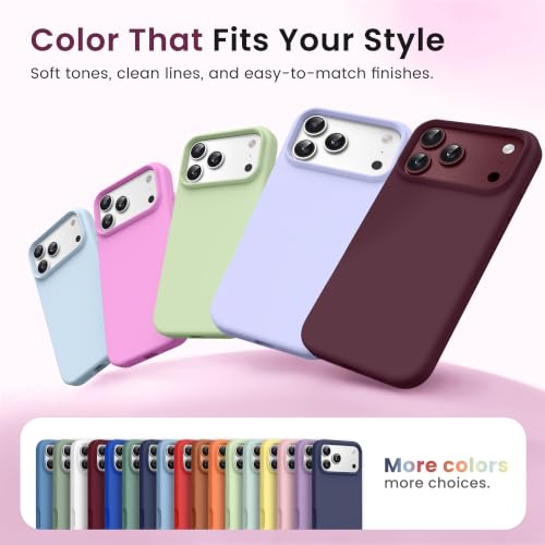 GONEZ for iPhone 18 Pro-Max Case/17 Pro-Max Case, Compatible with MagSafe | Burgundy, Screen Protector, Full Camera Protection, Premium Silicone Cover Shockproof Drop Protection Slim Phone Case - photo 7
