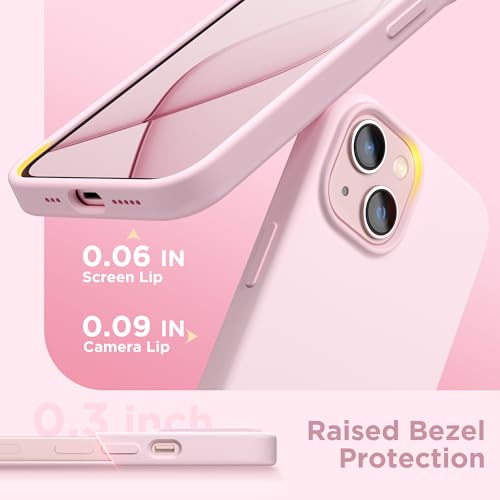 GolbinBox Magnetic for iPhone 13/14 Case, Silicone Cover, Chalk Pink | Compatible with MagSafe, Soft Touch Feel, Anti-Scratch Microfiber Lining, Slim Shockproof Protective Phone Case 6.1" - photo 7
