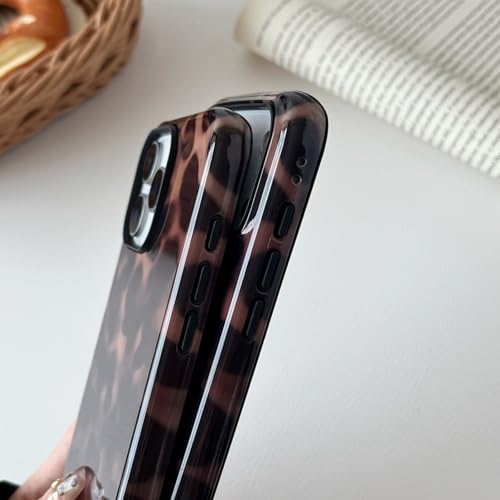 Longlayss Compatible with iPhone 17 Pro Max Case Tortoise Shell Phone Case | Tortoise Shell Phone Cover for Women Girl Shockproof TPU and Hard PC Protective Cover - Amber Brown Leopard - photo 7