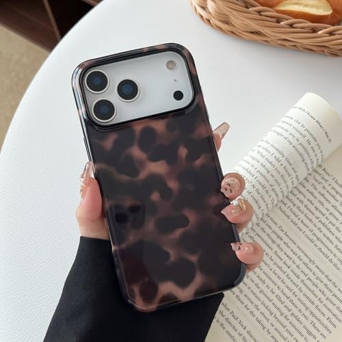 Longlayss Compatible with iPhone 17 Pro Max Case Tortoise Shell Phone Case | Tortoise Shell Phone Cover for Women Girl Shockproof TPU and Hard PC Protective Cover - Amber Brown Leopard - photo 9