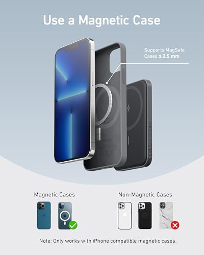 Anker 621 MagGo Power Bank, 5,000mAh Magnetic Portable Charger | Travel Essential Battery Pack with USB-C Cable, Compatible with iPhone 16 / 15 / 14 / 13 / 12 Series - photo 6