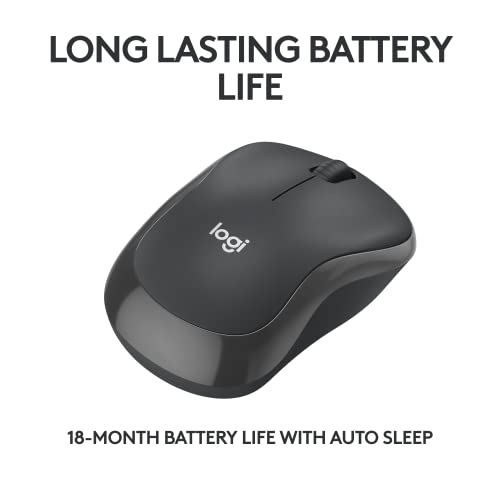 Logitech M240 Compact Silent Bluetooth Wireless Mouse - Graphite | Bluetooth connectivity, no USB receiver, quiet clicks, 3 non-customizable buttons, 18-month battery life, PC Mac compatible - photo 4