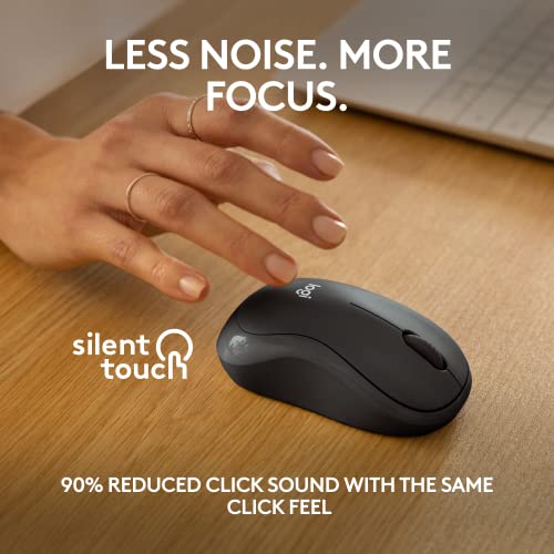 Logitech M240 Compact Silent Bluetooth Wireless Mouse - Graphite | Bluetooth connectivity, no USB receiver, quiet clicks, 3 non-customizable buttons, 18-month battery life, PC Mac compatible - photo 3