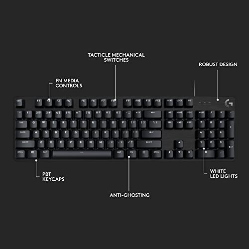 Logitech G413 SE Full-Size Mechanical Gaming Keyboard - Black | Backlit, anti-ghosting, compatible with Windows and macOS, aluminum material - photo 7
