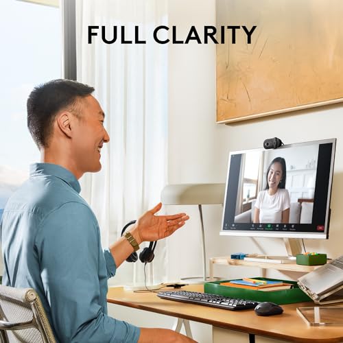 Logitech Brio 101 Full HD 1080p Webcam for Streaming and Meetings - Black | 1080p with auto-light correction, built-in mic, privacy shutter, USB-A, compatible with Teams, Google Meet, Zoom and more - photo 2