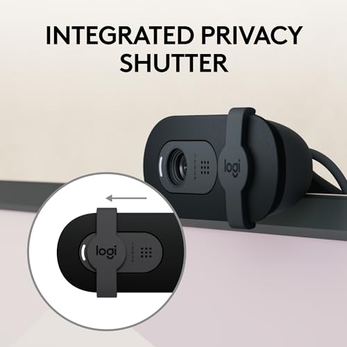 Logitech Brio 101 Full HD 1080p Webcam for Streaming and Meetings - Black | 1080p with auto-light correction, built-in mic, privacy shutter, USB-A, compatible with Teams, Google Meet, Zoom and more - photo 4