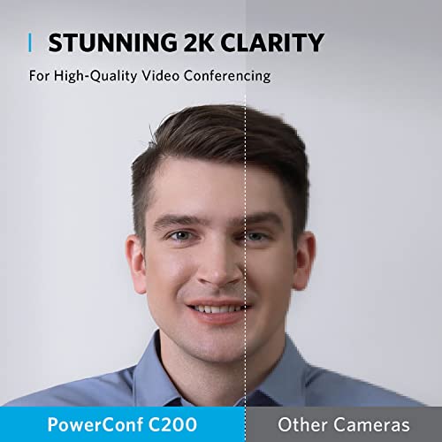 Anker PowerConf C200 2K Webcam for PC/Laptop/Mac, Low-Light Correction | Conference Microphone, 360° Voice Coverage, Smart Voice Enhancement, Powerful Sound, Desktop PC Speaker, Online Meetings - photo 2