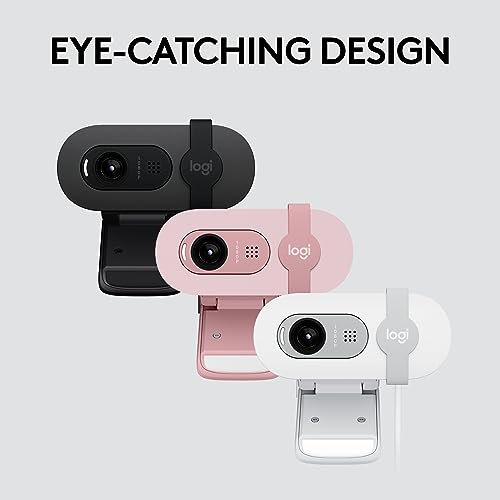 Logitech Brio 100 Full HD 1080p Webcam - Rose | Meetings and Streaming, Auto-Light Balance, Built-In Mic, Privacy Shutter, USB-A, Microsoft Teams, Google Meet, Zoom and More - photo 8