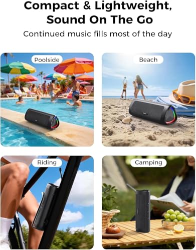 BolaButty Portable Bluetooth Speaker, Up to 24 Hour Playtime, Gifts for Men | White Elephant Gift, IPX5 Waterproof, 20W HD Sound, BT 5.3, Wireless TWS Pairing, Stocking Stuffers, Travel, Camping, Home - photo 7