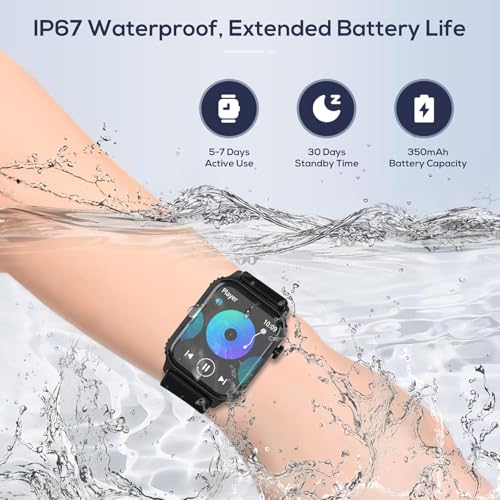 Smart Watch for Men, 120 Sports Modes Smartwatch with 1.83" HD, Alexa Built-in, Heart Rate/Sleep Monitor, IP67 Waterproof, Bluetooth Call & Music Control Fitness Watch for iPhone/Android (Black) - photo 6
