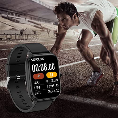 Smart Watch for Men Women Compatible with iPhone Samsung Android Phone 1.69 inch Full Touch Screen IP68 Waterproof Bluetooh Fitness Tracker Heart Rate/Sleep Monitor (Black) - photo 3