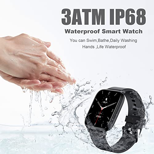 Smart Watch for Men Women Compatible with iPhone Samsung Android Phone 1.69 inch Full Touch Screen IP68 Waterproof Bluetooh Fitness Tracker Heart Rate/Sleep Monitor (Black) - photo 6