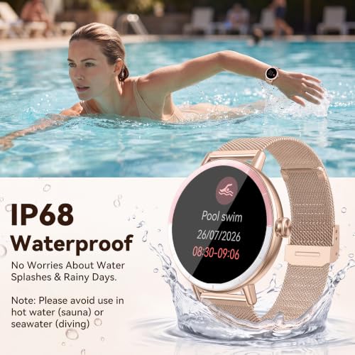 Smart Watches for Women Android/iPhone, Fitness Tracker with Calling&Answer | 100+ Sport Modes, IP68 Waterproof, AI Voice, Heart Rate & SpO2 Monitor, Step Counter, Sleep Tracker, Two Changeable Bands - photo 5