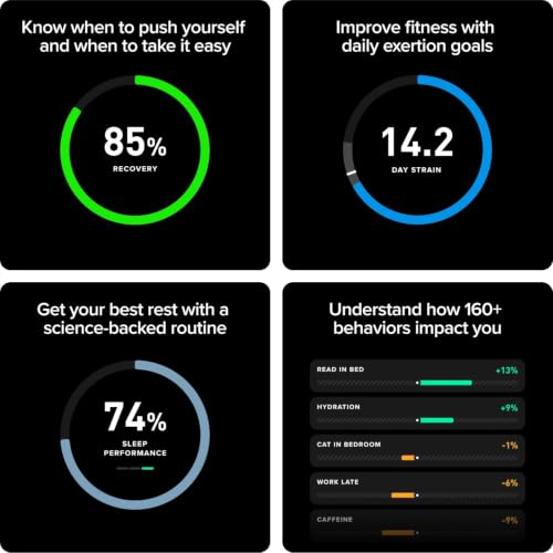 WHOOP 5.0/MG Screenless Fitness, Health, Sleep Wearable-12 Month Membership | Fitness Tracker, Sleep Tracker, Activity Tracker, Heart Rate, Women’s Health, AI Coach, 14+ Day Battery, IP68 Water-Resistant - photo 7
