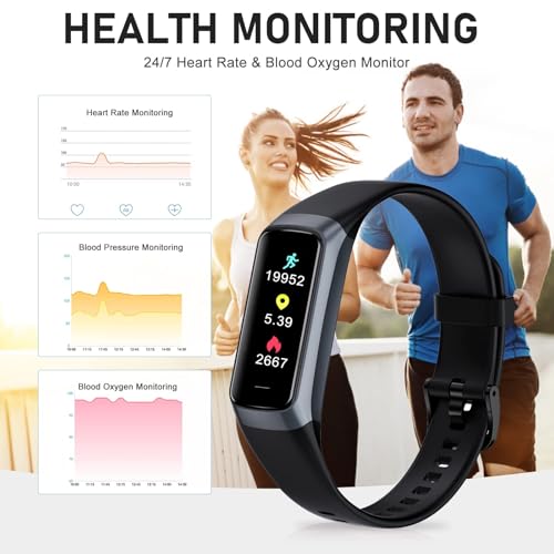 Fitness Tracker, Activity Trackers with 24/7 Heart Rate Blood Pressure Sleep Monitor, 1.10" AMOLED Touch Screen Step Counter, Waterproof Smart Watch Health Pedometer for Women Men - photo 3