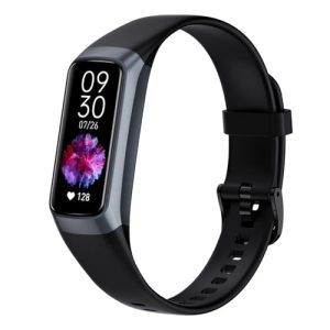 Fininv Fitness Tracker with 24/7 Heart Rate Blood Oxygen Sleep Monitor,Activity Tracker with 1.1" AMOLED Touch Color Screen, Multiple Sport Modes Step Counter,IP68 Waterproof for Women Men (Black)