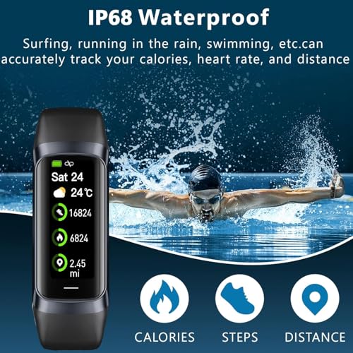 Fininv Fitness Tracker with 24/7 Heart Rate Blood Oxygen Sleep Monitor,Activity Tracker with 1.1" AMOLED Touch Color Screen, Multiple Sport Modes Step Counter,IP68 Waterproof for Women Men (Black) - photo 4