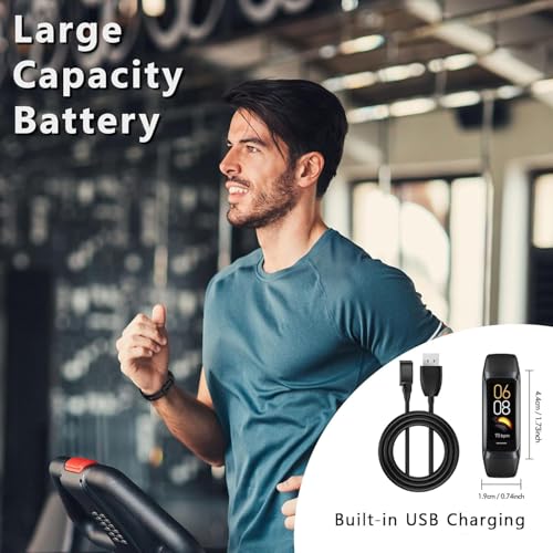 Fininv Fitness Tracker with 24/7 Heart Rate Blood Oxygen Sleep Monitor,Activity Tracker with 1.1" AMOLED Touch Color Screen, Multiple Sport Modes Step Counter,IP68 Waterproof for Women Men (Black) - photo 3