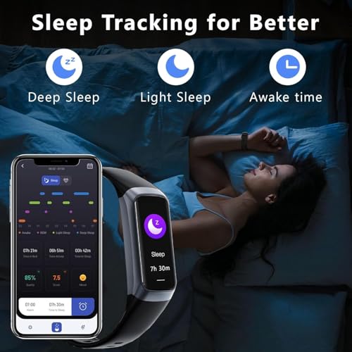 Fininv Fitness Tracker with 24/7 Heart Rate Blood Oxygen Sleep Monitor,Activity Tracker with 1.1" AMOLED Touch Color Screen, Multiple Sport Modes Step Counter,IP68 Waterproof for Women Men (Black) - photo 5