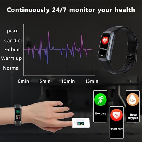 Fininv Fitness Tracker with 24/7 Heart Rate Blood Oxygen Sleep Monitor,Activity Tracker with 1.1" AMOLED Touch Color Screen, Multiple Sport Modes Step Counter,IP68 Waterproof for Women Men (Black) - photo 7