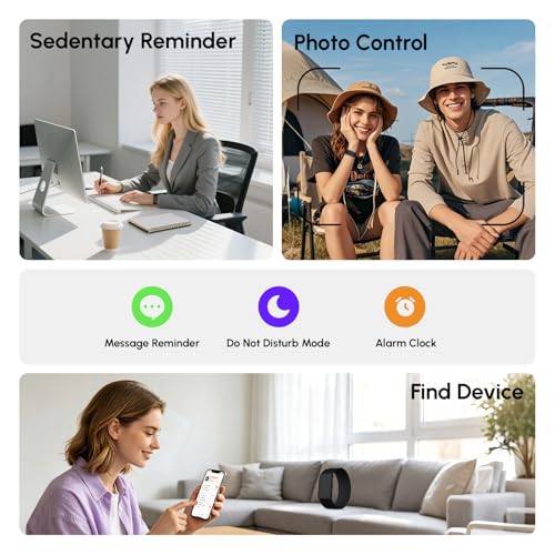 Domhong Screenless Fitness Tracker Smart Band, Sleep, HRV, Heart Rate, SpO2 | 30-Day Battery, 170+ Sports, Free QwatchPro App, No Subscription, 25g, IP68, Connected GPS, Daily Energy & Women's Health - photo 8