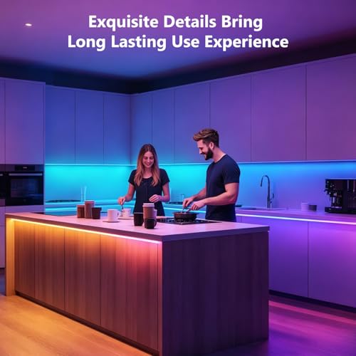 DAYBETTER LED Strip Lights 110ft RGB Music Sync Smart App Control 1 Roll | Bluetooth Color Changing, 44-key Remoter Timer Memory Cuttable Strong Adhesive for Bedroom Kitchen Party Wall Decor - photo 6