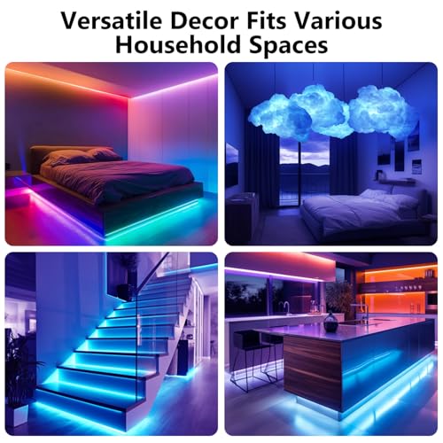 DAYBETTER LED Strip Lights 110ft RGB Music Sync Smart App Control 1 Roll | Bluetooth Color Changing, 44-key Remoter Timer Memory Cuttable Strong Adhesive for Bedroom Kitchen Party Wall Decor - photo 7