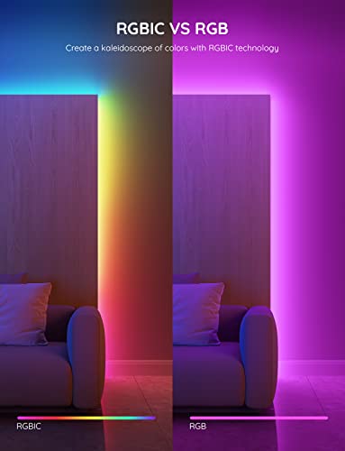 Govee 32.8ft RGBIC LED Strip Lights, LED Lights for Bedroom, APP Control | DIY Multiple Colors on One Line, Color Changing Lights for Home Decor, Bluetooth Strip Lights with APP Control - photo 2