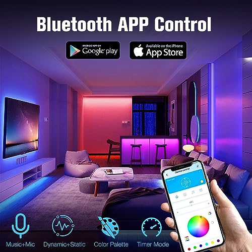 DAYBETTER LED Strip Lights 130ft Lights Strip for Bedroom, Desk, Indoor Room Bedroom Birthday Gifts RGB Decor with Remote and 24V Power Supply - photo 3