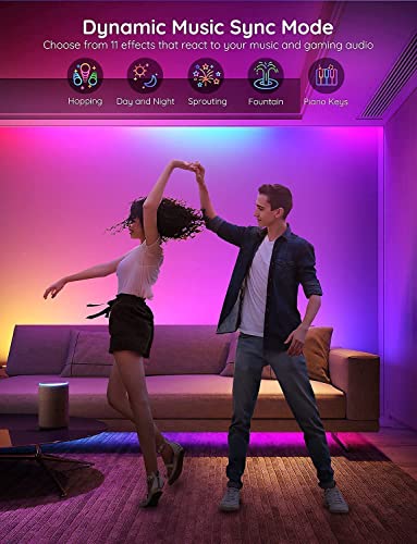 Govee 100ft RGBIC LED Strip Lights, Work with Alexa and Google Assistant | LED Lights for Bedroom, WiFi App Control Segmented DIY Multiple Colors, Color Changing Light for Home Decor - photo 6