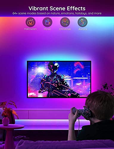 Govee 100ft RGBIC LED Strip Lights, Work with Alexa and Google Assistant | LED Lights for Bedroom, WiFi App Control Segmented DIY Multiple Colors, Color Changing Light for Home Decor - photo 8