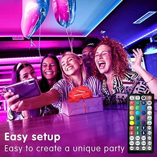 Tenmiro Led Lights for Bedroom 100ft (2 Rolls of 50ft) Music Sync Color Changing Strip Lights with Remote and App Control RGB Strip, for Room Home Party Decoration - photo 2