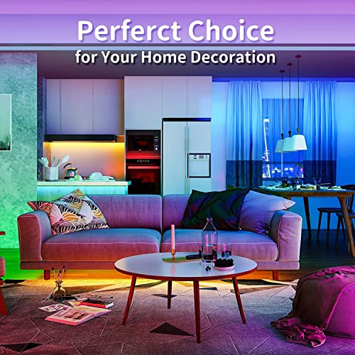 Tenmiro Led Lights for Bedroom 100ft (2 Rolls of 50ft) Music Sync Color Changing Strip Lights with Remote and App Control RGB Strip, for Room Home Party Decoration - photo 6