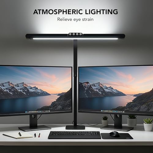 Galnolt LED Desk Lamp for Home Office with Base, 28.2" Adjustable Gooseneck Swing Arm Ultra Bright Desk Light, Dimmable Architect Table lamp for Desktop Computer Light, Reading, Study, Workbench - photo 3