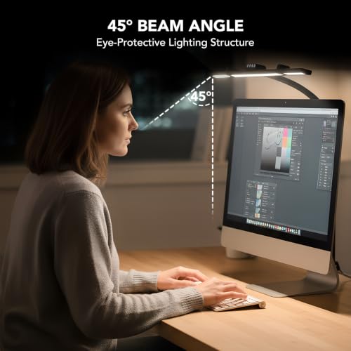 Galnolt LED Desk Lamp for Home Office with Base, 28.2" Adjustable Gooseneck Swing Arm Ultra Bright Desk Light, Dimmable Architect Table lamp for Desktop Computer Light, Reading, Study, Workbench - photo 6