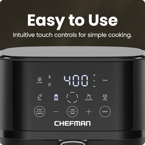 Chefman Air Fryer – 4 QT Compact Airfryer for Quick & Easy Meals in Minutes, Features Hi-Fry Technology for Extra Crisp, Touchscreen Controls with 4 Presets, Nonstick & Dishwasher Safe Basket - Black - photo 4