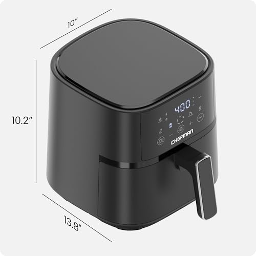 Chefman Air Fryer – 4 QT Compact Airfryer for Quick & Easy Meals in Minutes, Features Hi-Fry Technology for Extra Crisp, Touchscreen Controls with 4 Presets, Nonstick & Dishwasher Safe Basket - Black - photo 7