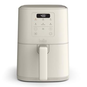 bella Fits-anywhere™ Slim 4qt Air Fryer, Non-Toxic Ceramic Coating, Oatmilk