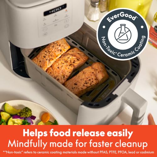 bella Fits-anywhere™ Slim 4qt Air Fryer, Non-Toxic Ceramic Coating, Oatmilk - photo 6