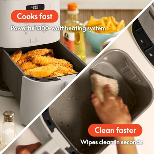 bella Fits-anywhere™ Slim 4qt Air Fryer, Non-Toxic Ceramic Coating, Oatmilk - photo 4