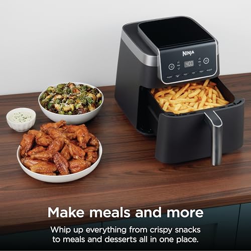 Ninja Air Fryer XL with MaxCrisp, 6.5 Qt, 6-in-1, Grey, AF181 | Max crisp, air fry, roast, bake, reheat, dehydrate, 1750W, 450F max, Fits 9 lbs wings - photo 4
